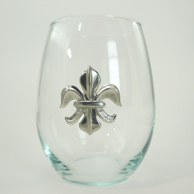 Pewter Graphics Pewter Graphics SL21FDL Fleur de Lis Stemless Goblet 21oz - Little Miss Muffin Children & Home