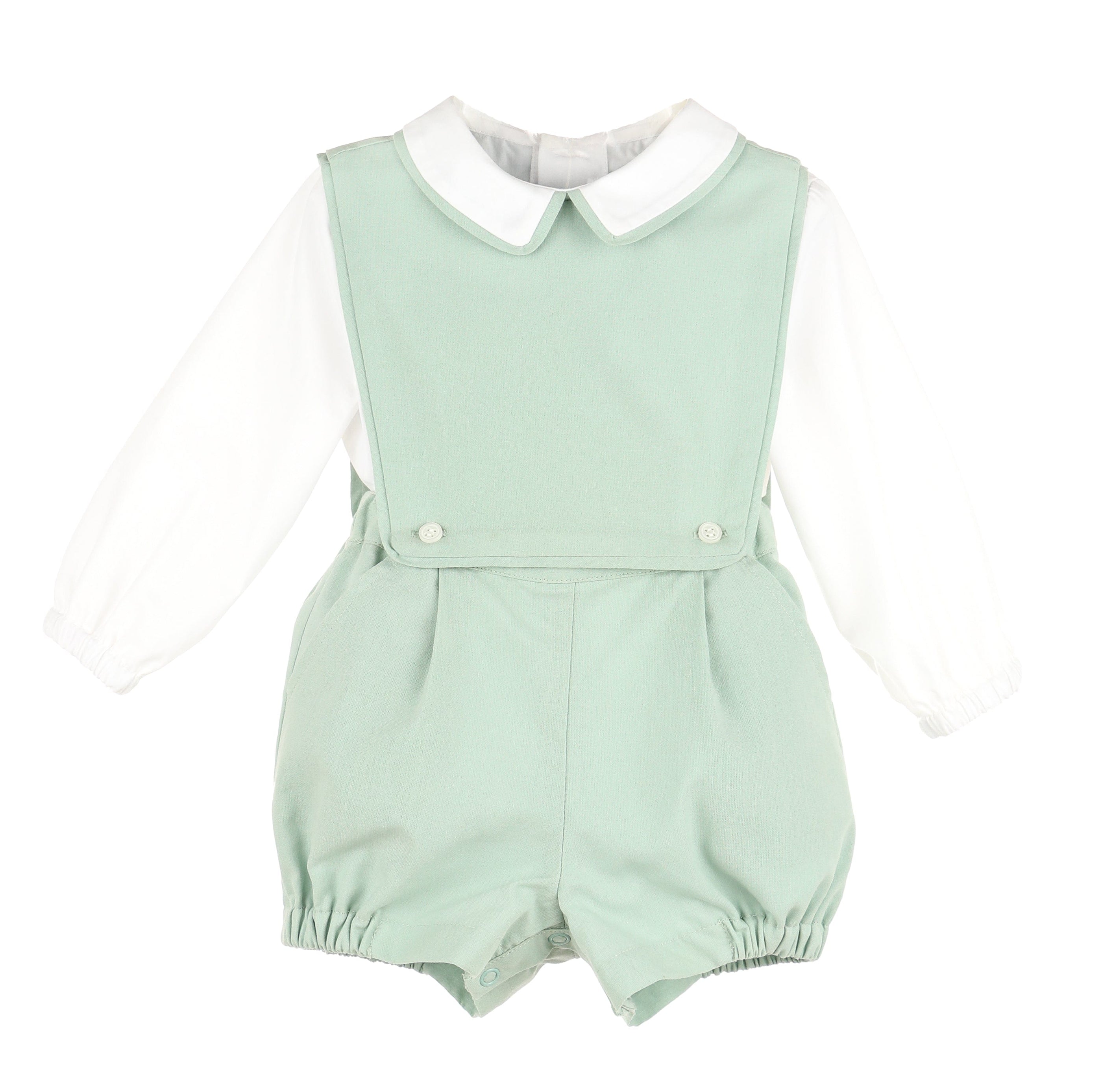 Casero & Associates Casero & Associates Poplin Classics OG Overall Set, Green - Little Miss Muffin Children & Home