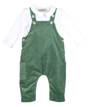 Casero & Associates Bayleaf Cord Overall Set, Green