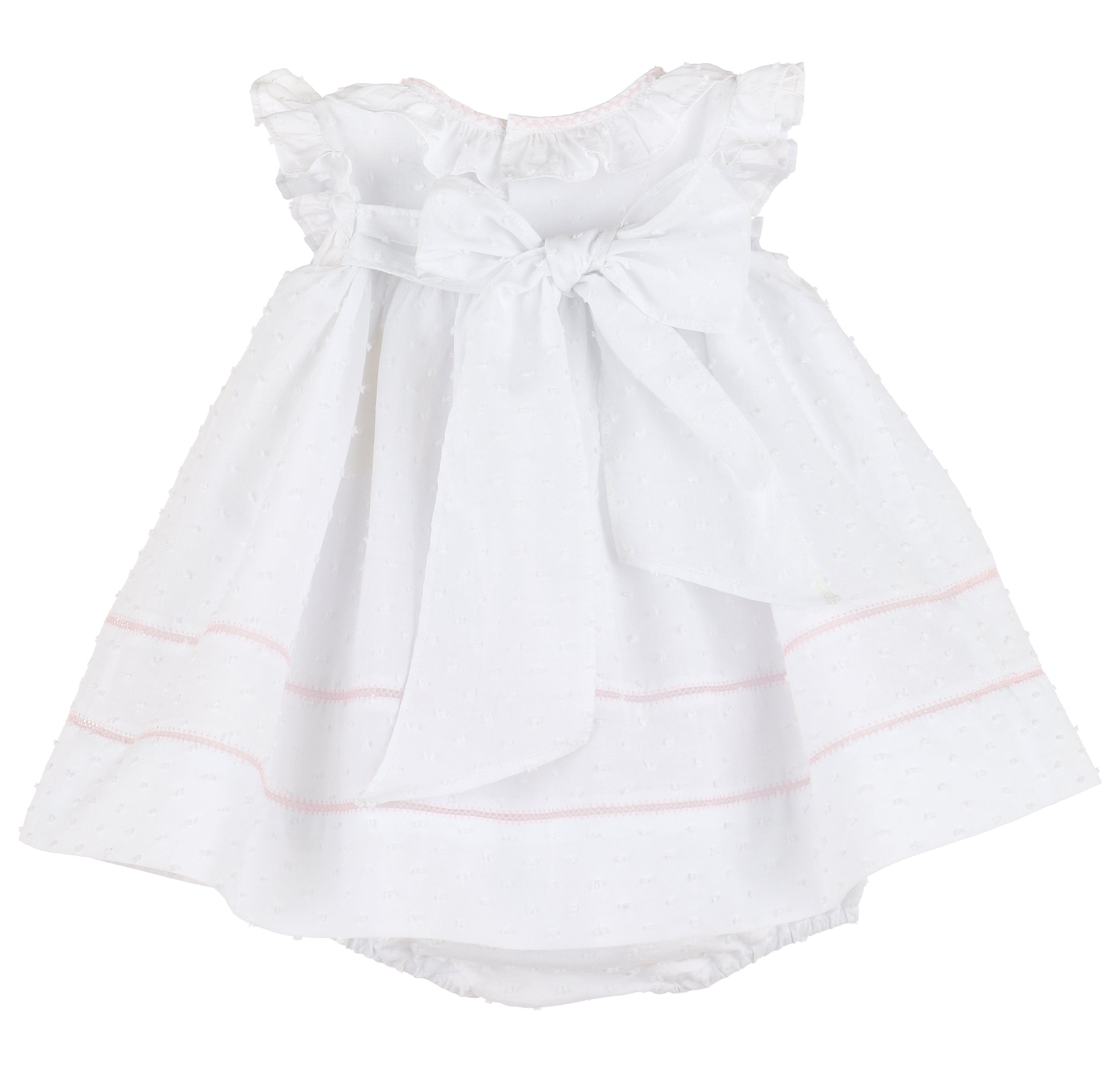 Casero & Associates Casero & Associates Dotted Ruffle Float, White - Little Miss Muffin Children & Home