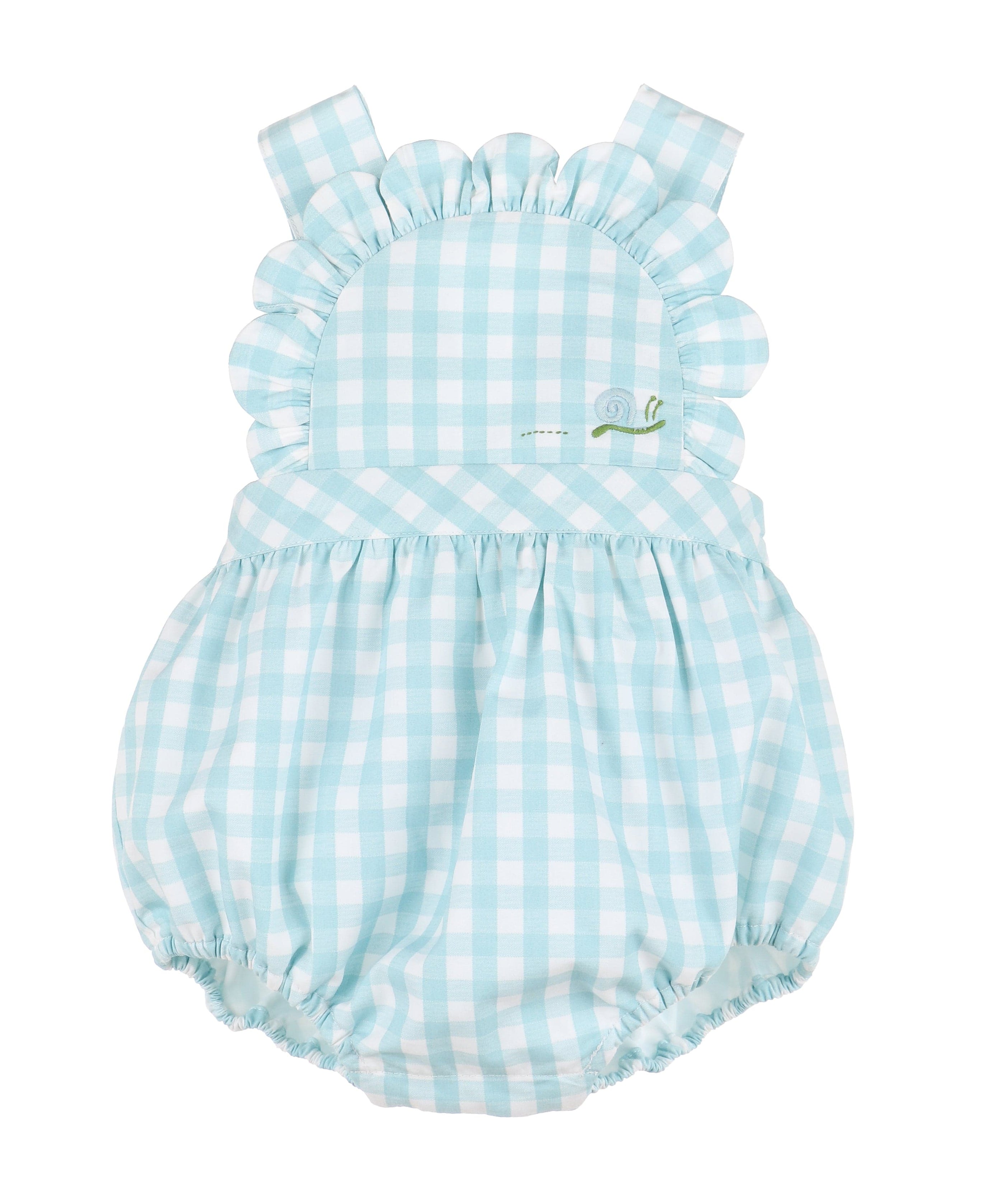 Casero & Associates Casero & Associates Azure Stroller Ruffle Sunsuit, Aqua - Little Miss Muffin Children & Home