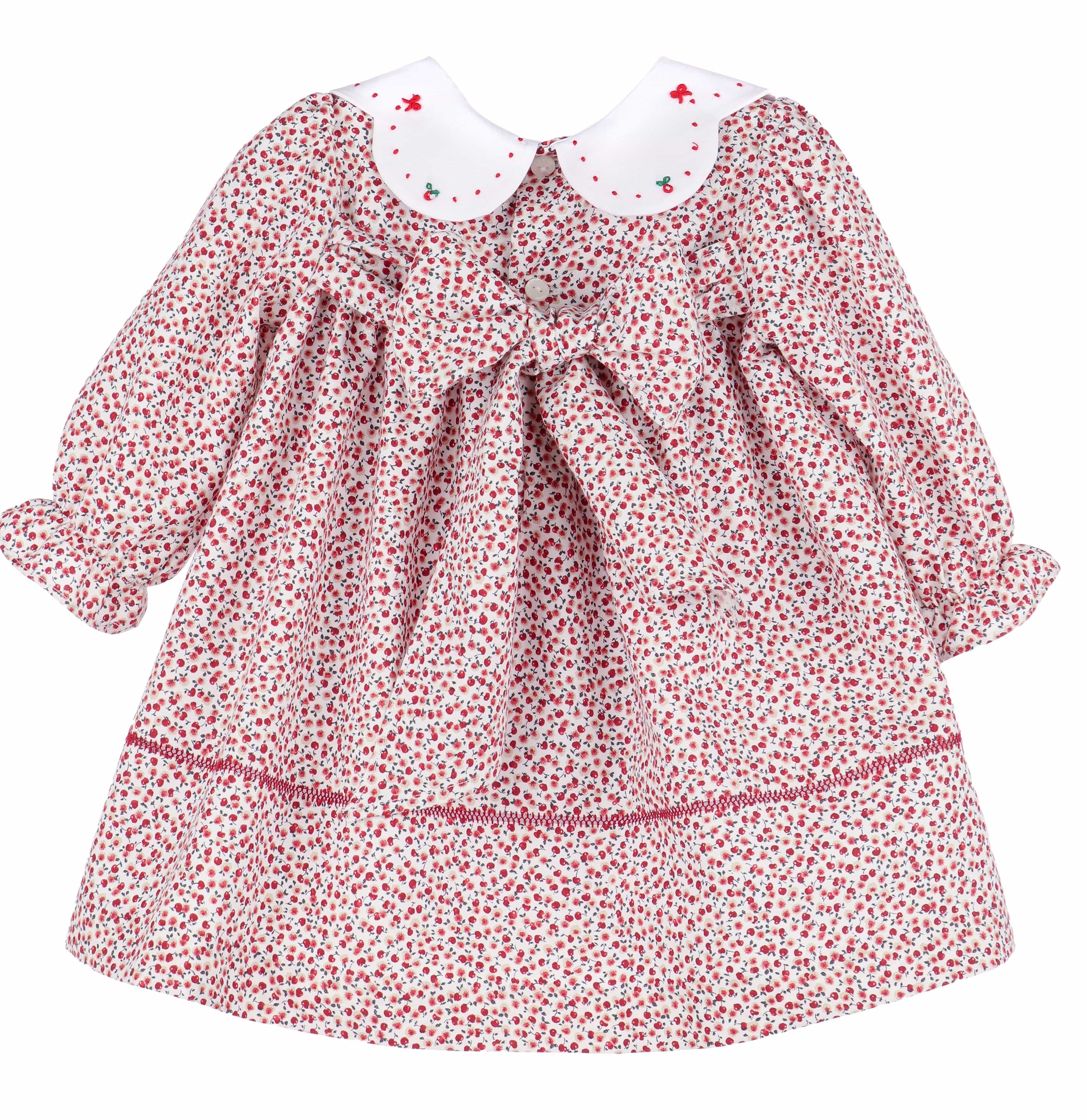 Casero & Associates Apple Orchard Dress, Red - Little Miss Muffin Children & Home