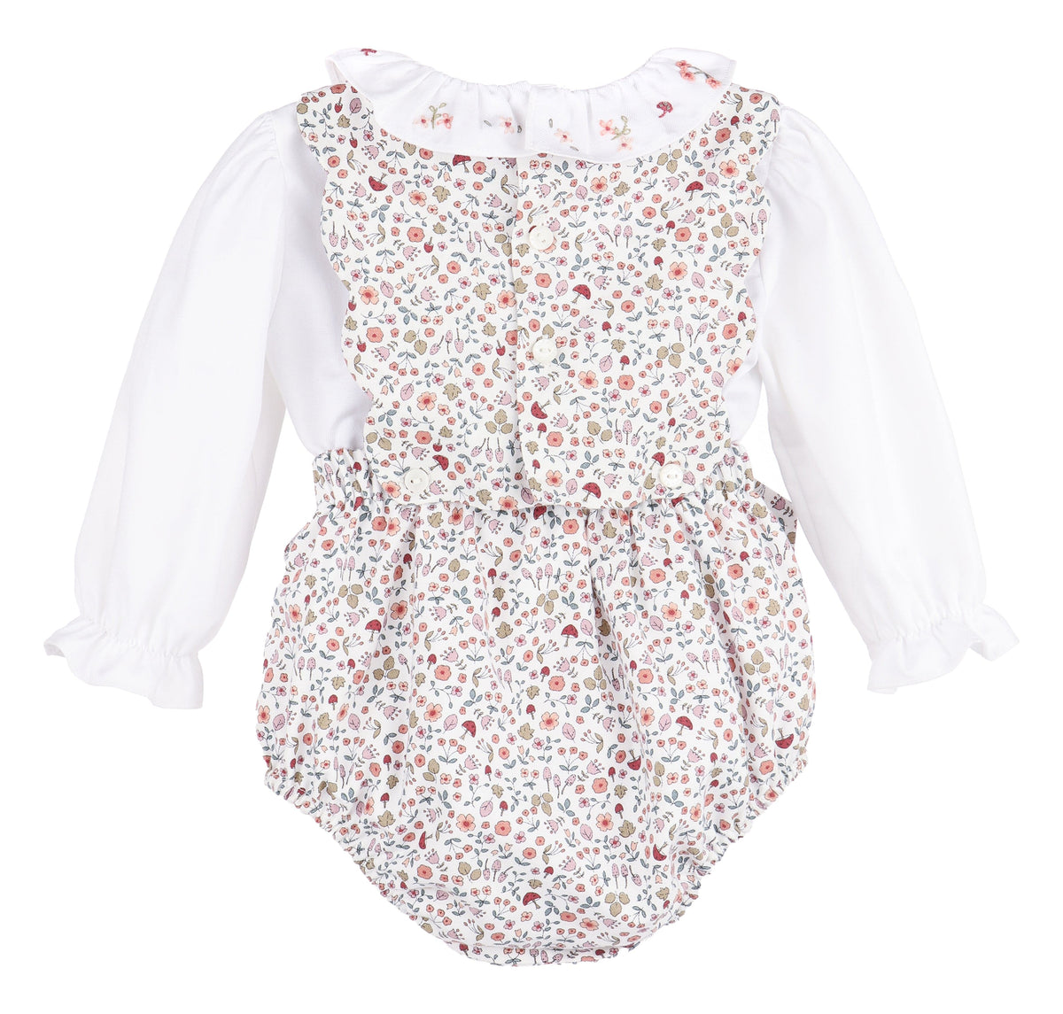 Casero & Associates Woodland Scallops Overall, Red - Little Miss Muffin Children & Home