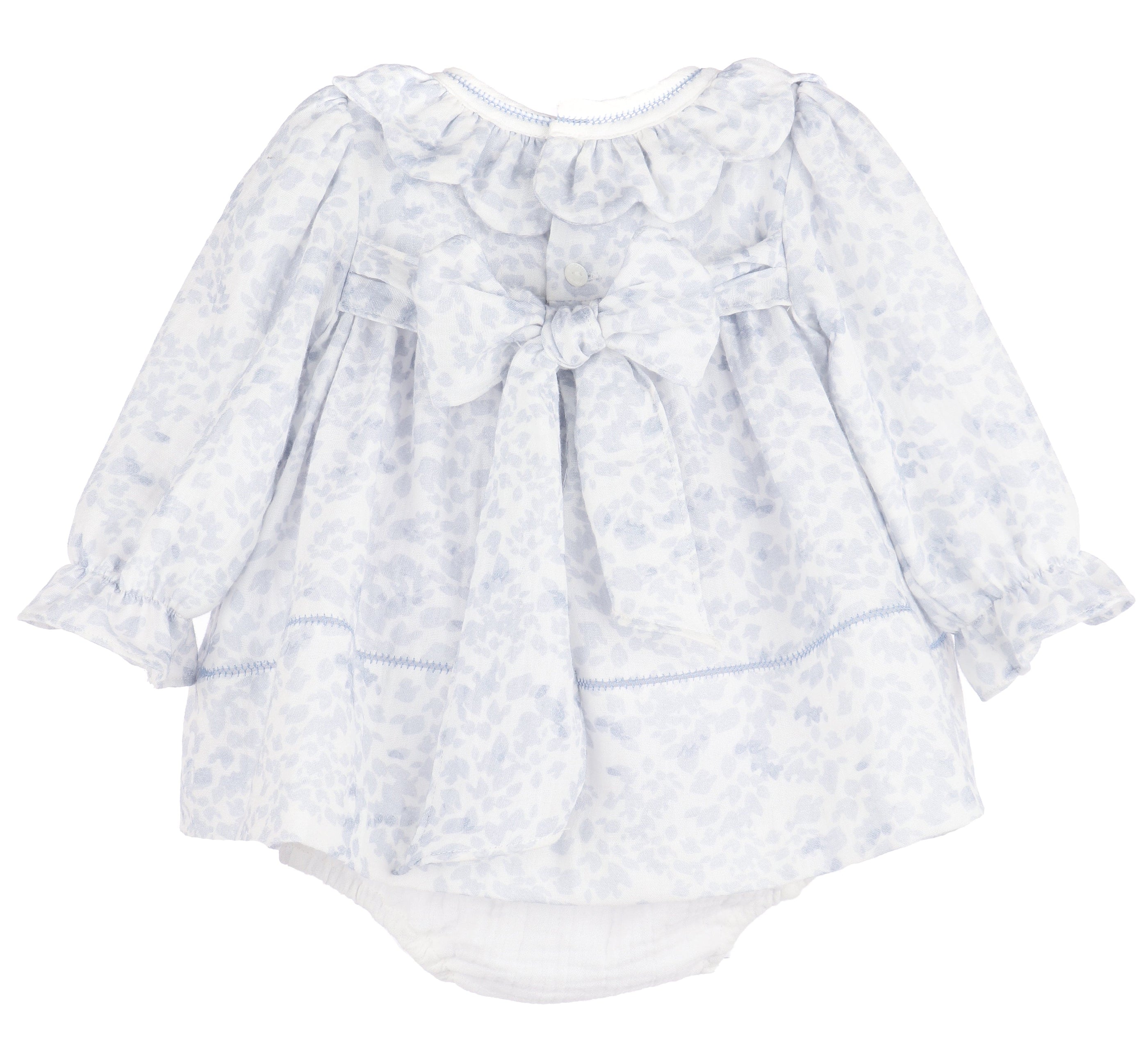 Casero & Associates Frosty Floral Scallop Ruffle Float, Blue - Little Miss Muffin Children & Home