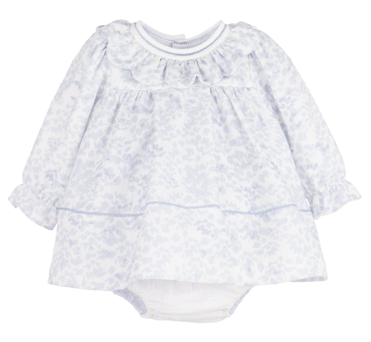 Casero & Associates Frosty Floral Scallop Ruffle Float, Blue - Little Miss Muffin Children & Home