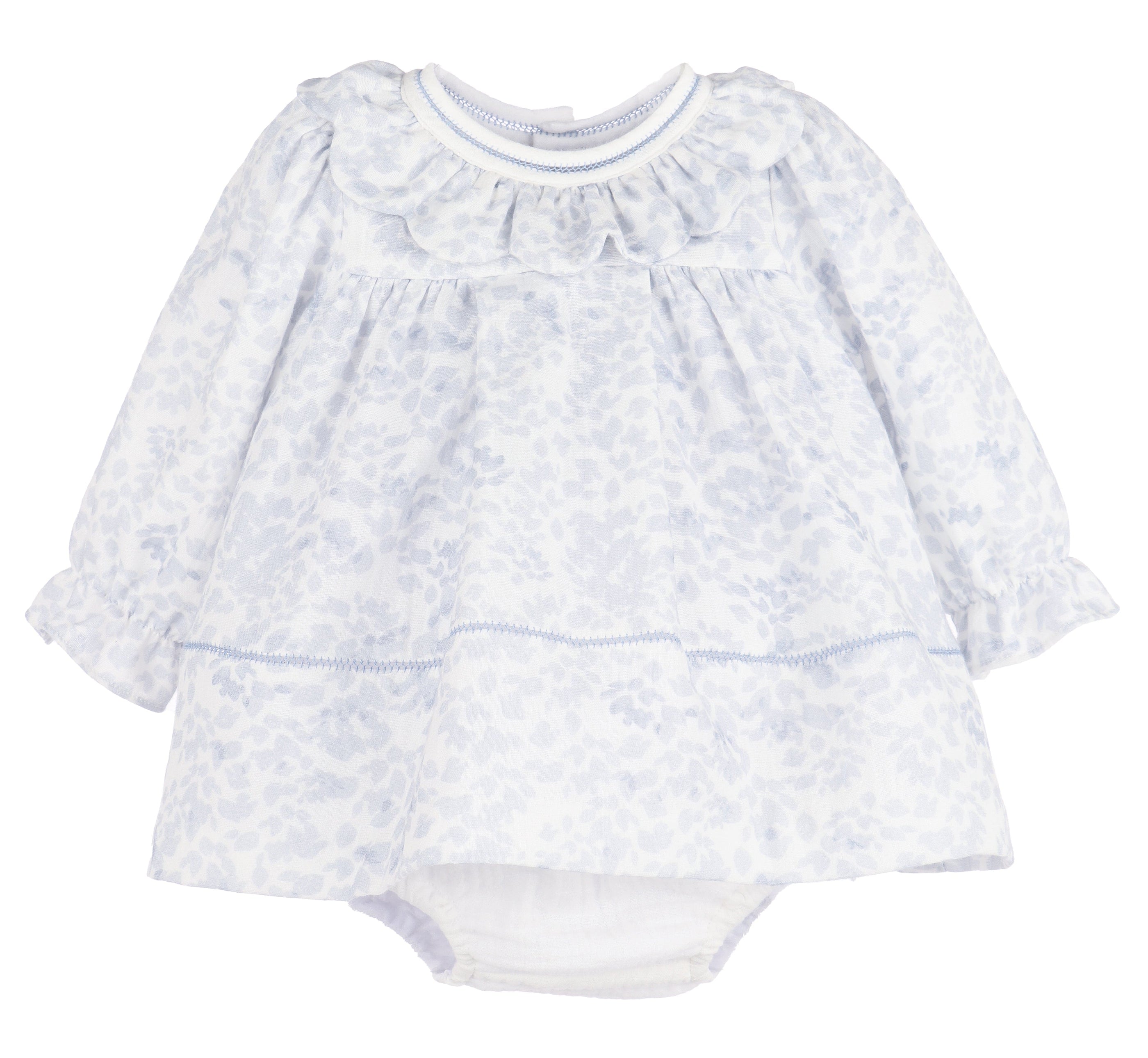 Casero & Associates Frosty Floral Scallop Ruffle Float, Blue - Little Miss Muffin Children & Home