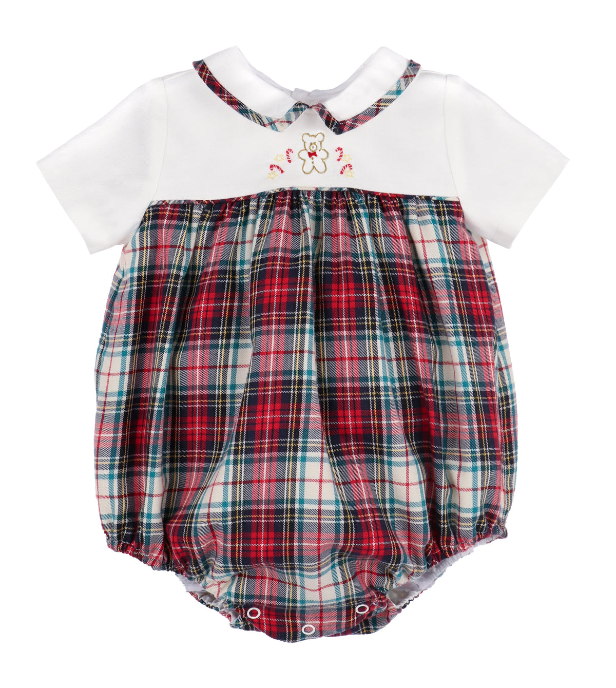 christmas plaid boys gingerbread bubble