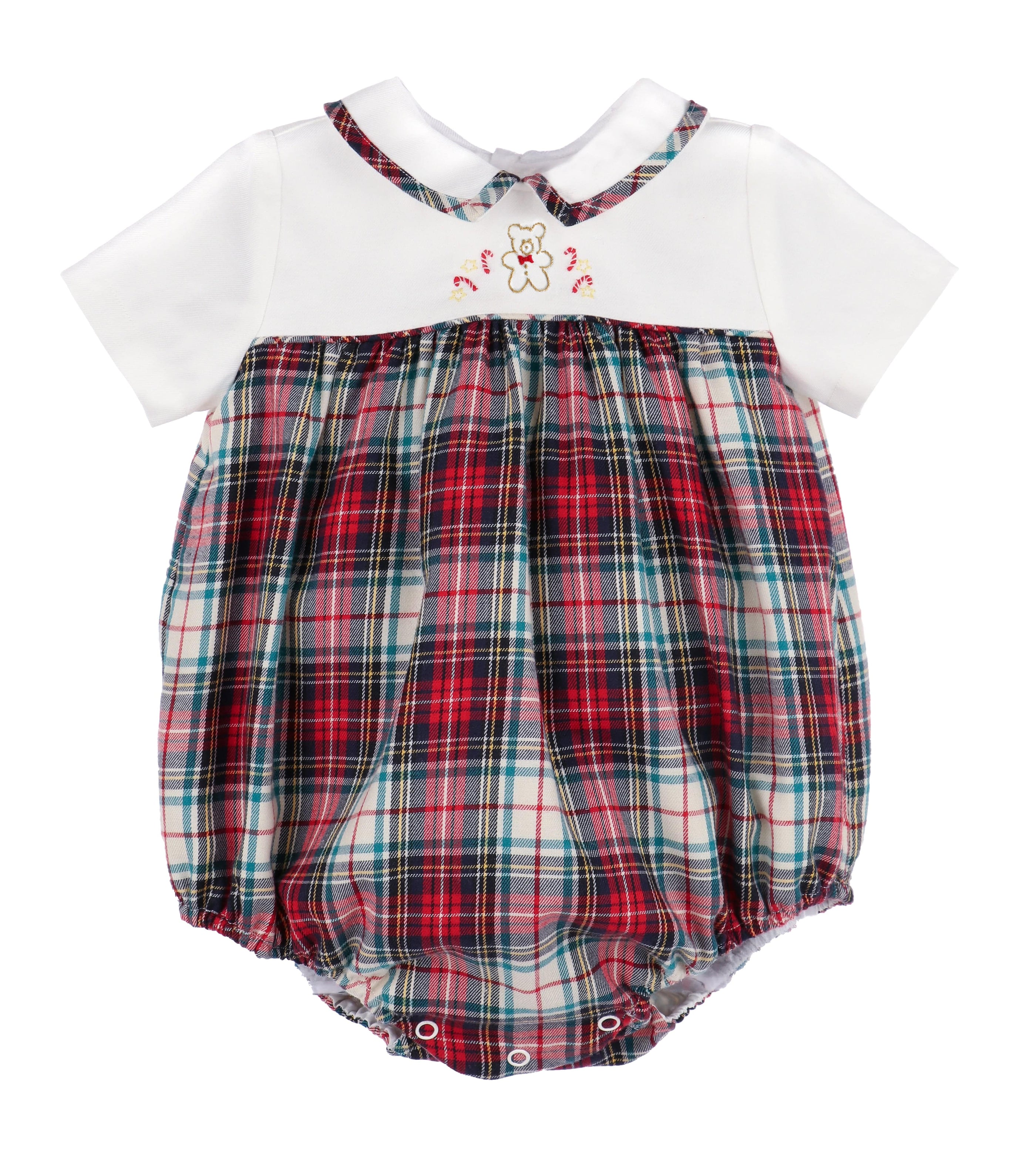 christmas plaid boys gingerbread bubble