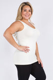 Yelete Yelete Reversible V / U Neck Seamless Tank in Ivory - Little Miss Muffin Children & Home