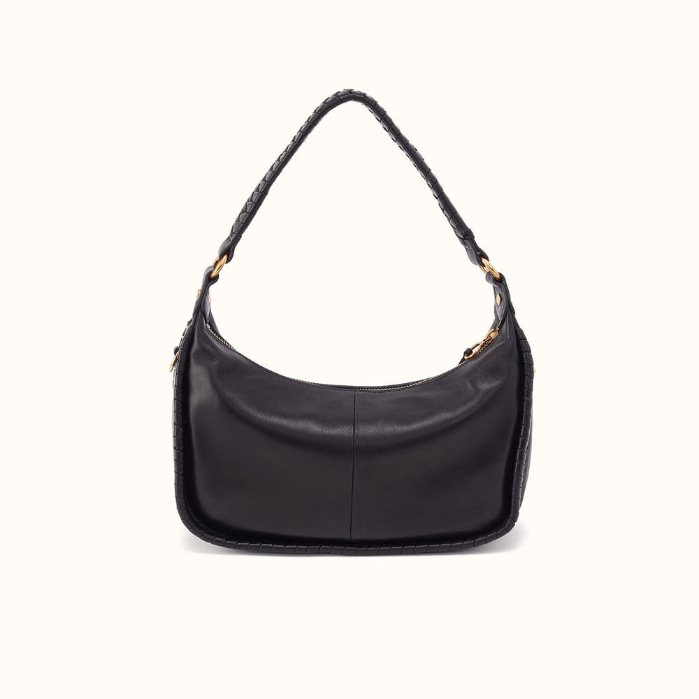 Large Mia Crescent Hobo Smooth Leather - Black