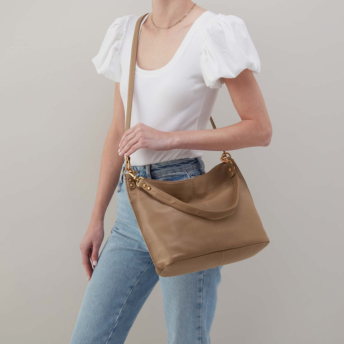 Hobo Pier Shoulder Bag in Pebbled Leather - Cedar Sagebrush - Little Miss Muffin Children & Home