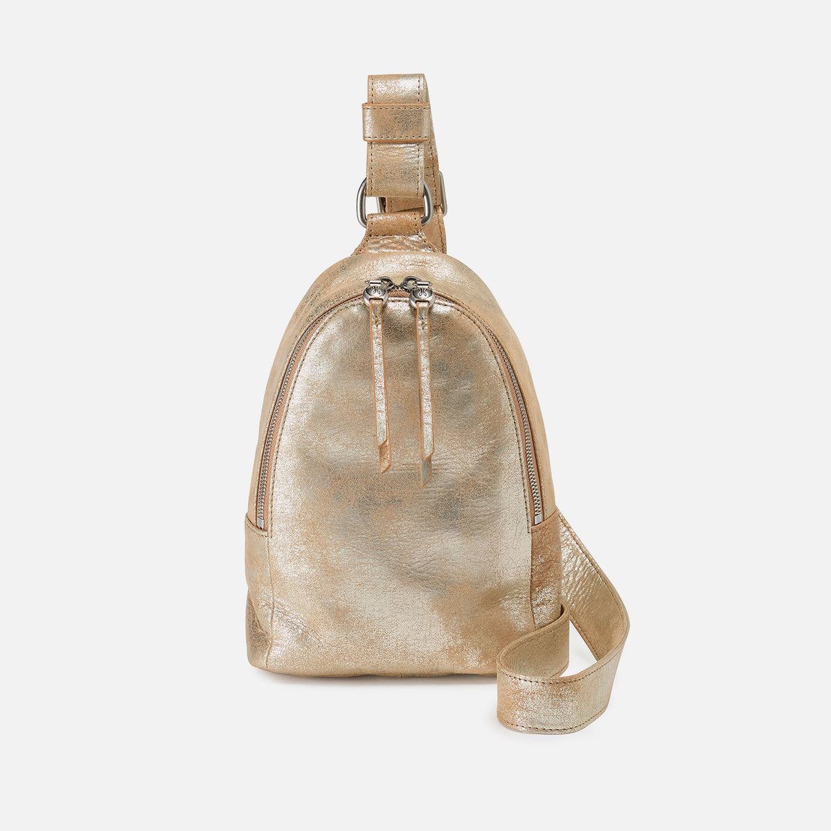 Hobo Fern Sling In Metallic Leather Saddle Stardust - Little Miss Muffin Children & Home