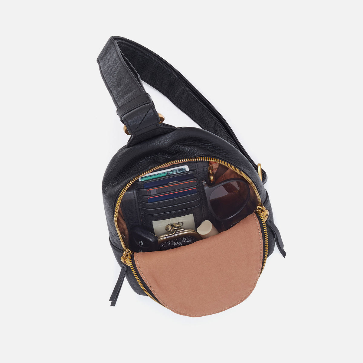 Hobo Fern Sling In Metallic Leather Saddle Stardust - Little Miss Muffin Children & Home