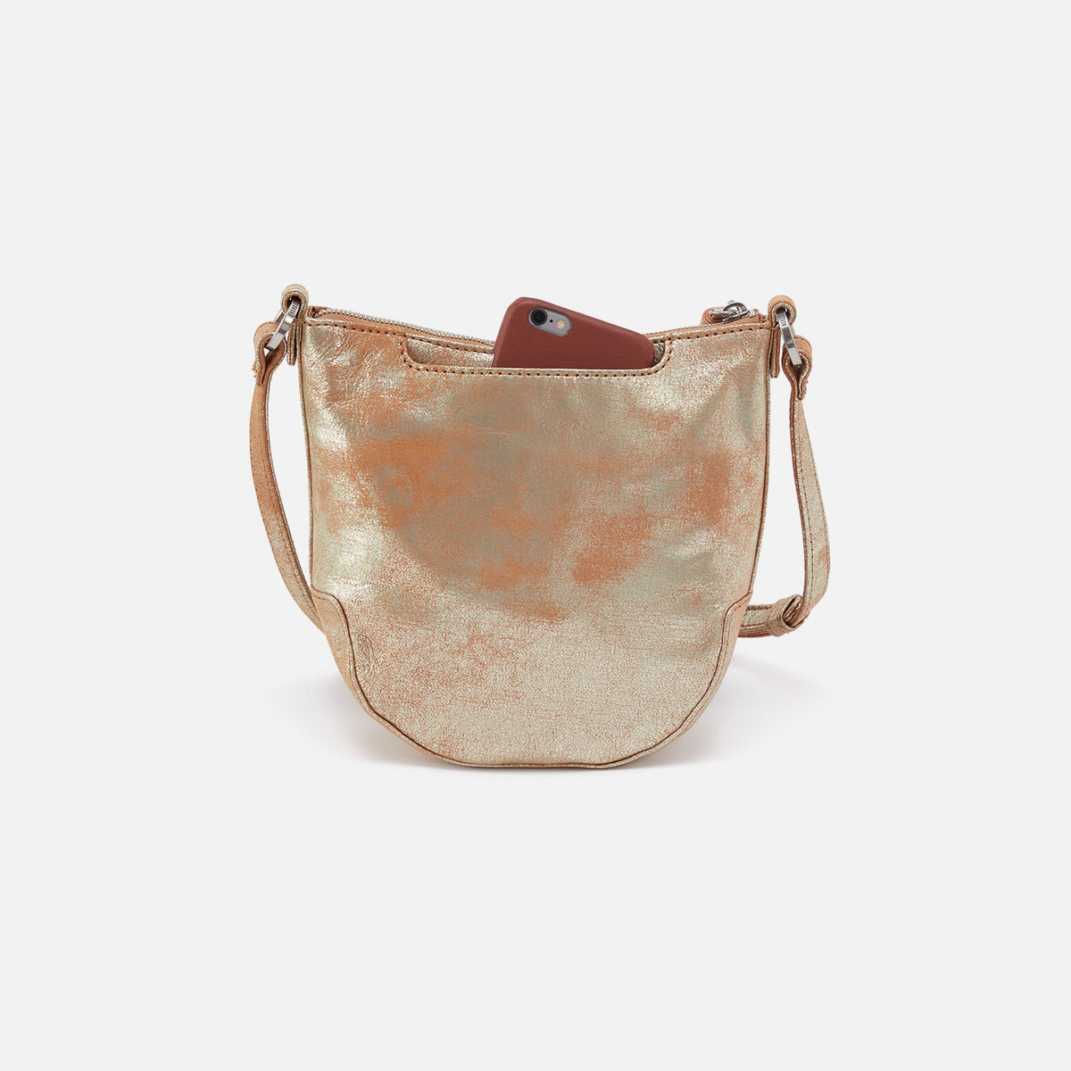 Hobo Lexi Crossbody In Pebbled Leather Saddle Stardust - Little Miss Muffin Children & Home