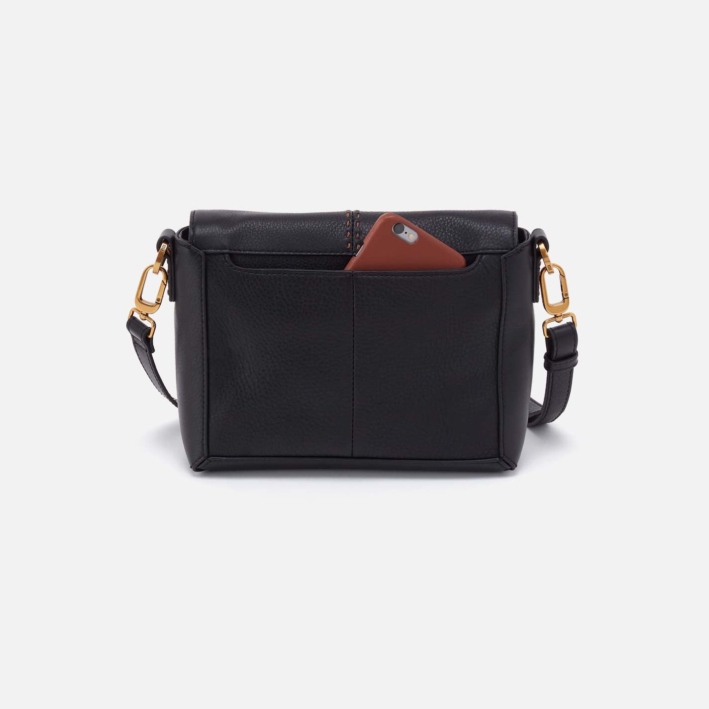 Hobo Austin Flap Crossbody in Pebbled Leather, Black - Little Miss Muffin Children & Home