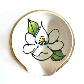 Magnolia Creative Co Magnolia Spoon Rest with 22k gold edge