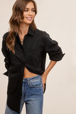 La Miel Button Down Poplin Shirt in Midnight