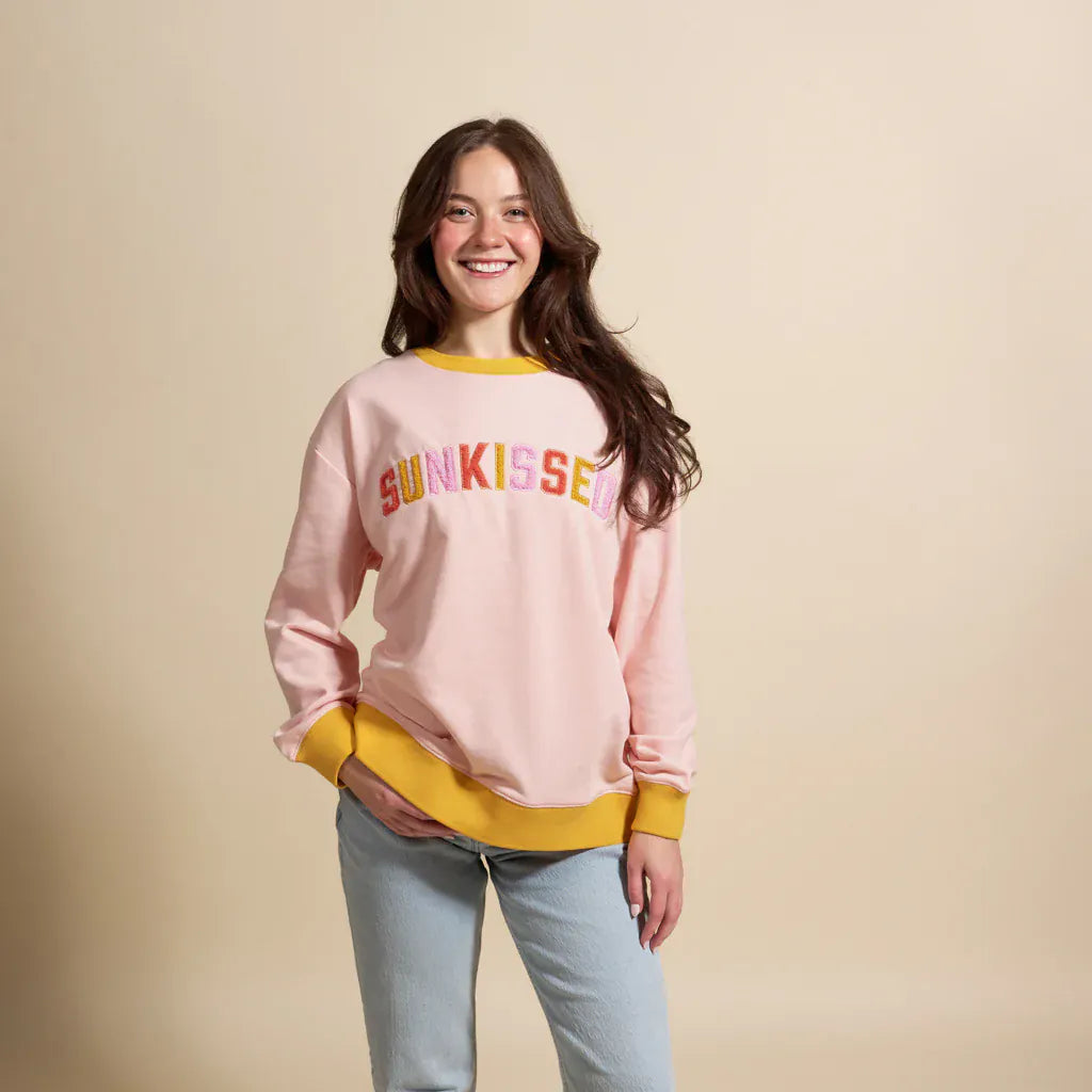 Sunkissed Oversized Crew Neck Sweatshirt