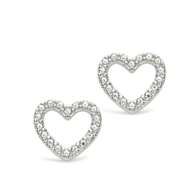 sterling silver heart earrings