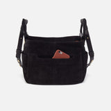 Hobo Sheila Crossbody In Polished Suede Leather