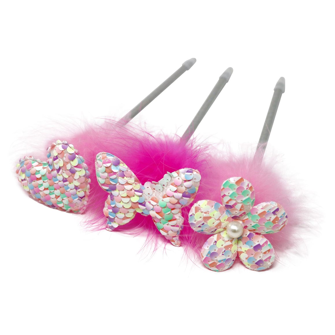 Pink Poppy Fluffy Sequin Pen - Little Miss Muffin Children & Home