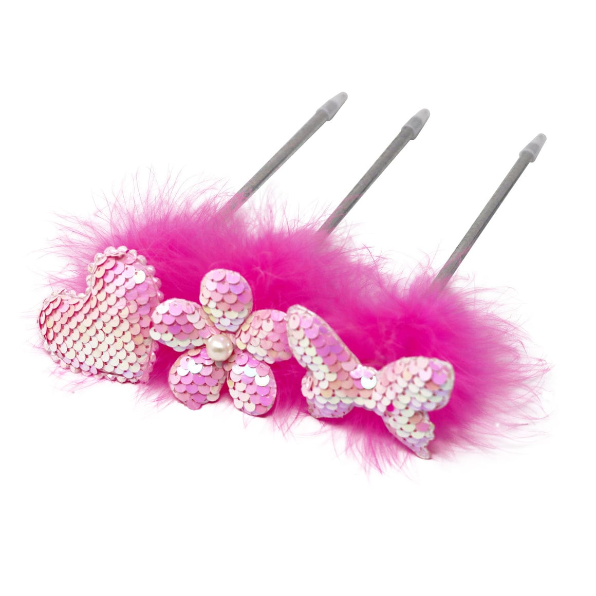 Pink Poppy Fluffy Sequin Pen - Little Miss Muffin Children & Home