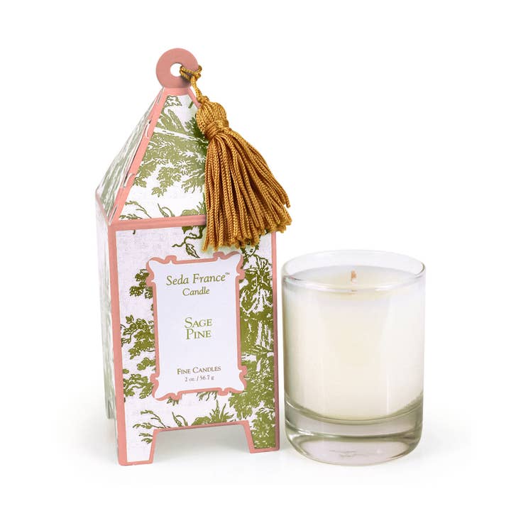 Sage Pine Mini Classic Toile Pagado Candle