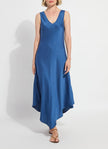 Sakura Bias Handkerchief Dress in Palermo Blue