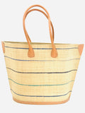 Shebobo Shebobo Blues Santa Cruz Pinstripes Small Straw Tote Bag - Little Miss Muffin Children & Home