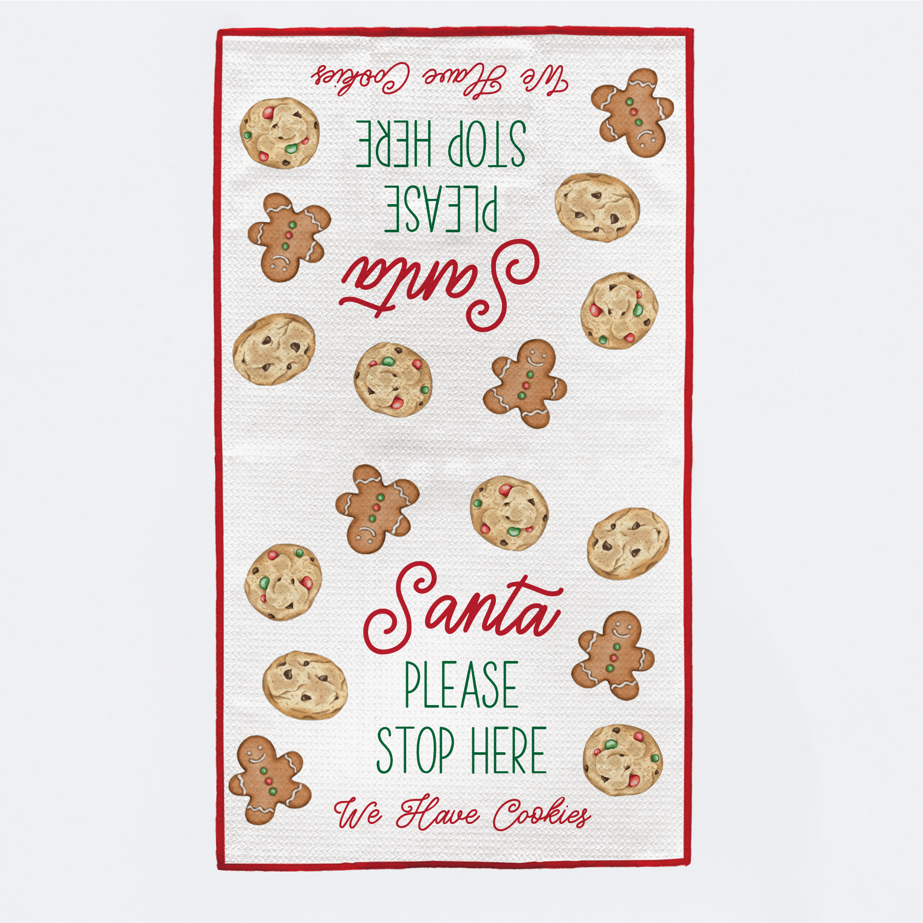 santa stop here towel