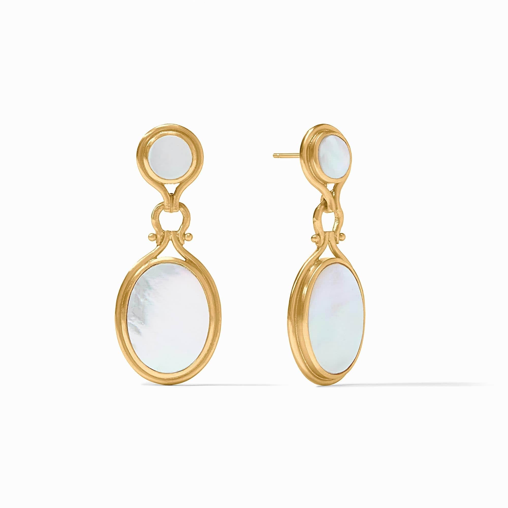 Julie Vos Julie Vos Saratoga Statement Earring with Mother of Pearl - Little Miss Muffin Children & Home