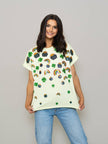 Scattered St Patty Lucky Charms Sequin Cuff Sleeve Tee