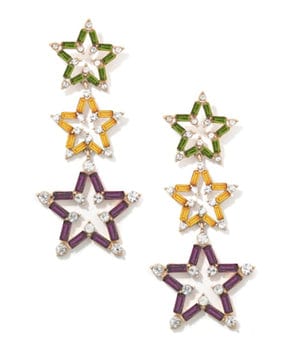 Golden Lily Golden Lily WS Mardi Gras Stars Earrings Solid - Little Miss Muffin Children & Home