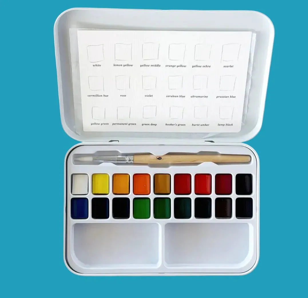 Emily Lex Studio Watercolor Paint Set, 18 Colors with Brush - Little Miss Muffin Children & Home