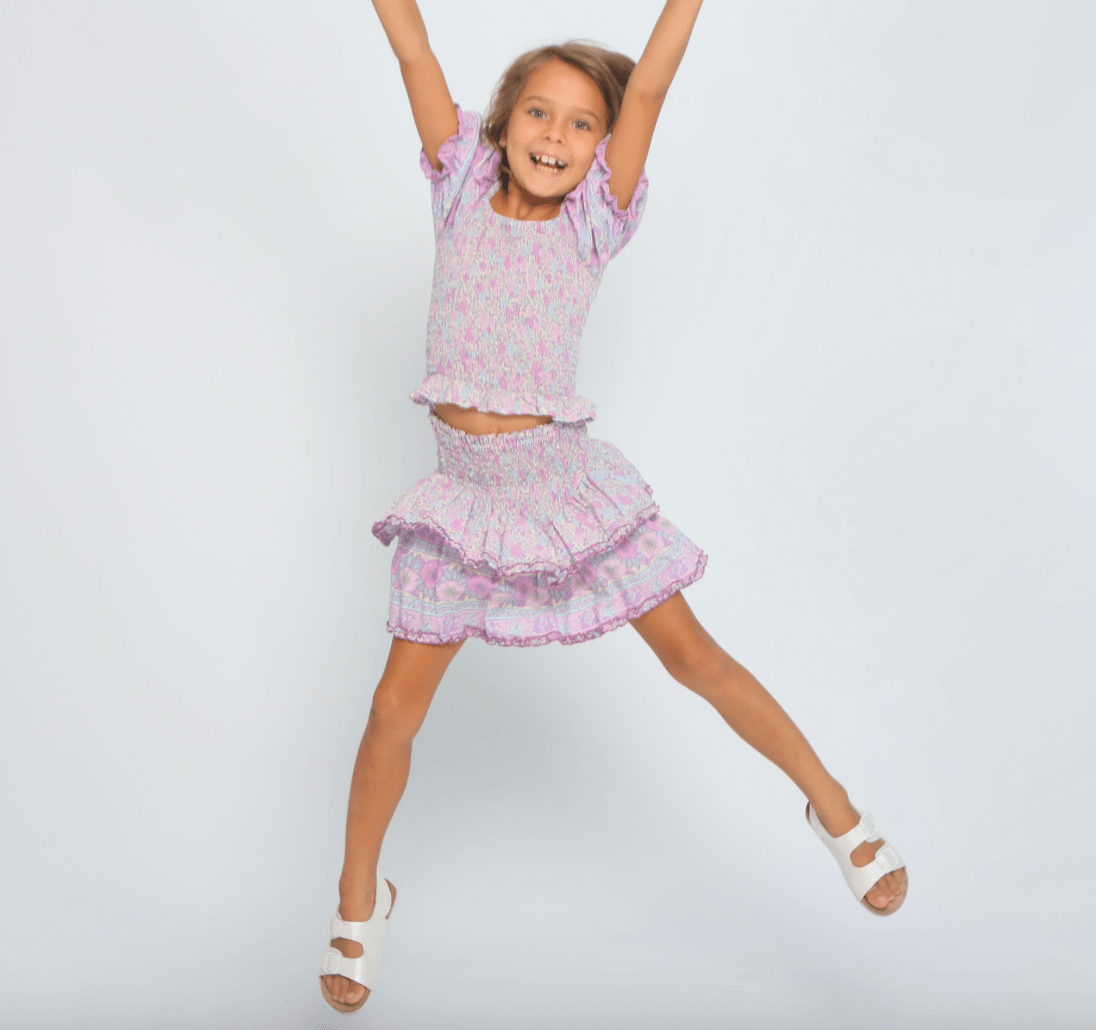 Joyous and Free Joyous and Free Savvy Skirt in Hollyhock - Little Miss Muffin Children & Home