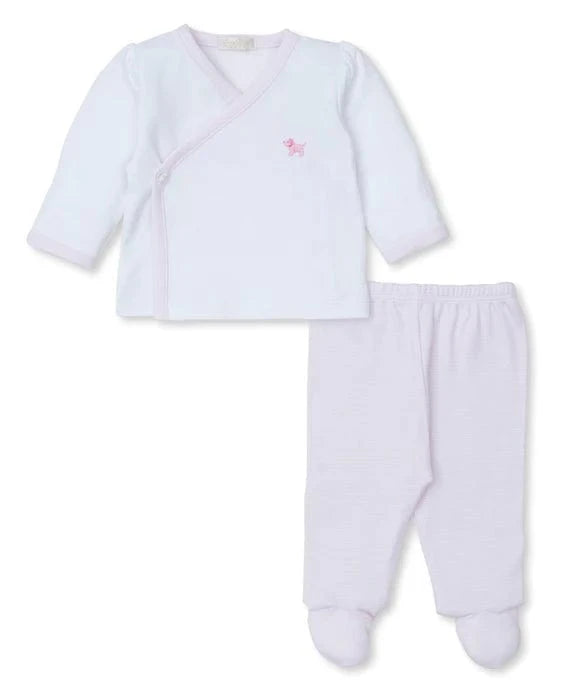 Kissy Kissy Kissy Kissy Footed Pant Set with Hand Emb Premier Puppies - Little Miss Muffin Children & Home