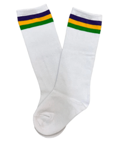 Lulu Bebe Lulu Bebe Kids' Mardi Gras Kneehigh Socks - Little Miss Muffin Children & Home