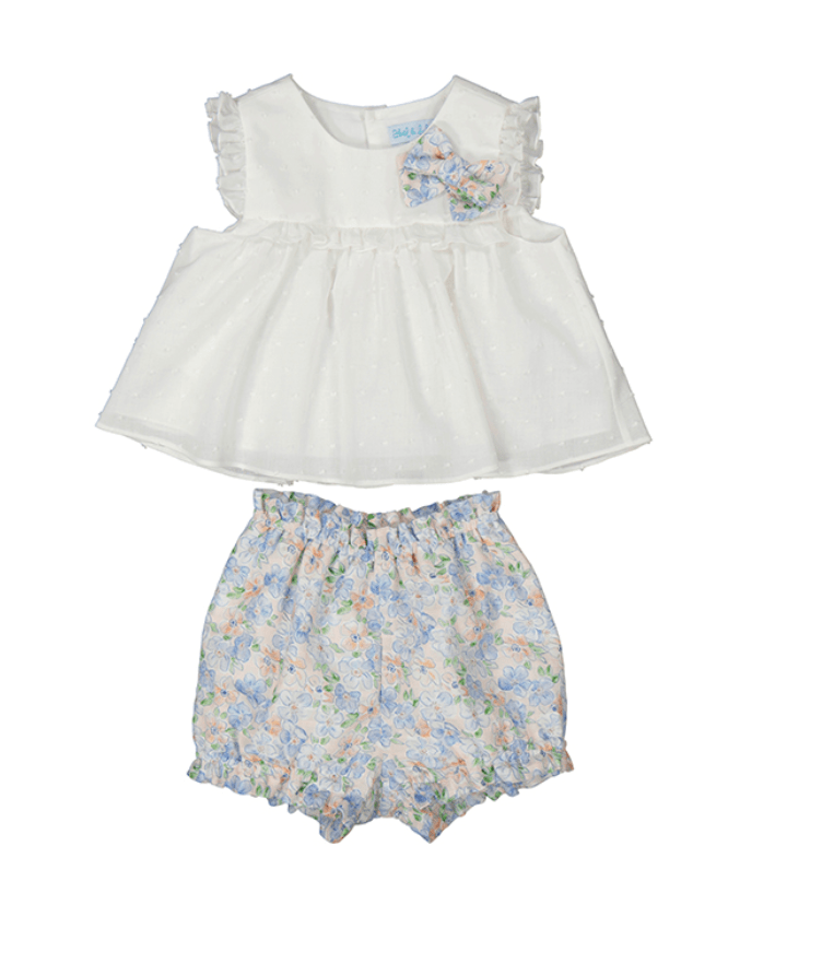 Abel & Lula Abel & Lula Floral Print Shorts Set - Little Miss Muffin Children & Home
