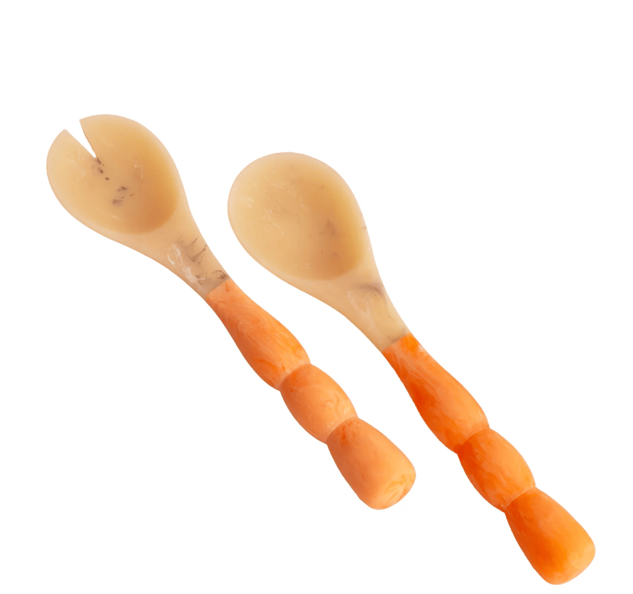 Beatriz Ball Sorbet Resin Salad Servers in Tangerine - Little Miss Muffin Children & Home