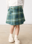 Faux Suede Plaid Skirt