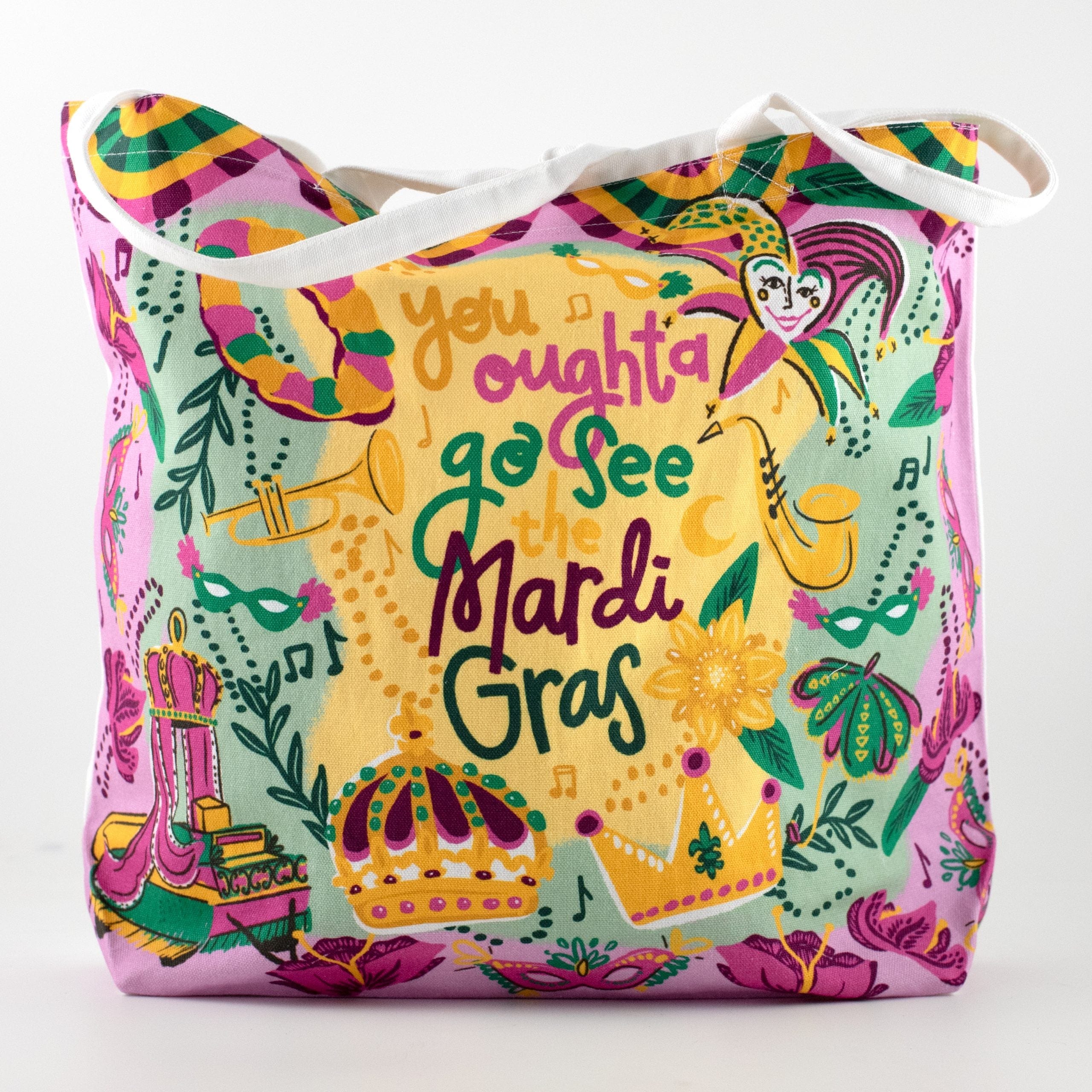 The Parish Line The Parish Line You Oughta Go See the Mardi Gras Tote Bag - Little Miss Muffin Children & Home