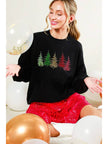 black christmas tree sequin sweater