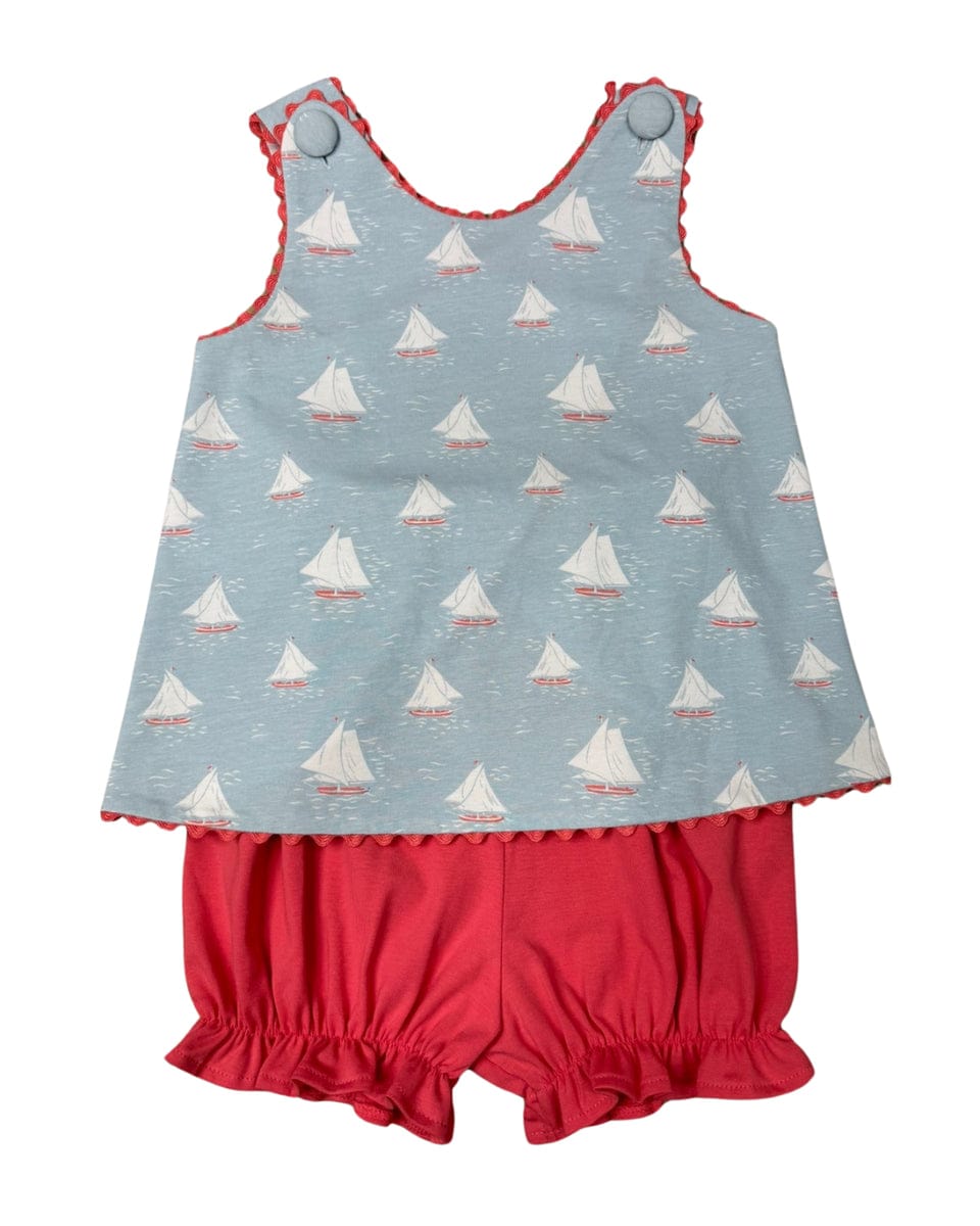 Whimsy Bay Kids Set Sail Swing Top Bloomer Set - Little Miss Muffin Children & Home