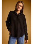 Sheer Pin Striped Button Down Shirt
