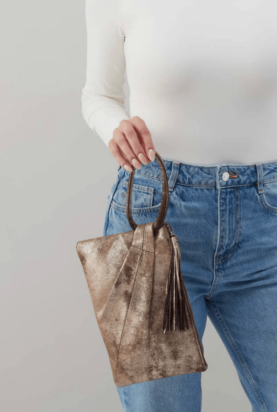 Sheila Soft Ring Clutch in Cocoa Platinum