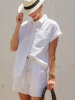Short Sleeve Linen Button Down Shirt