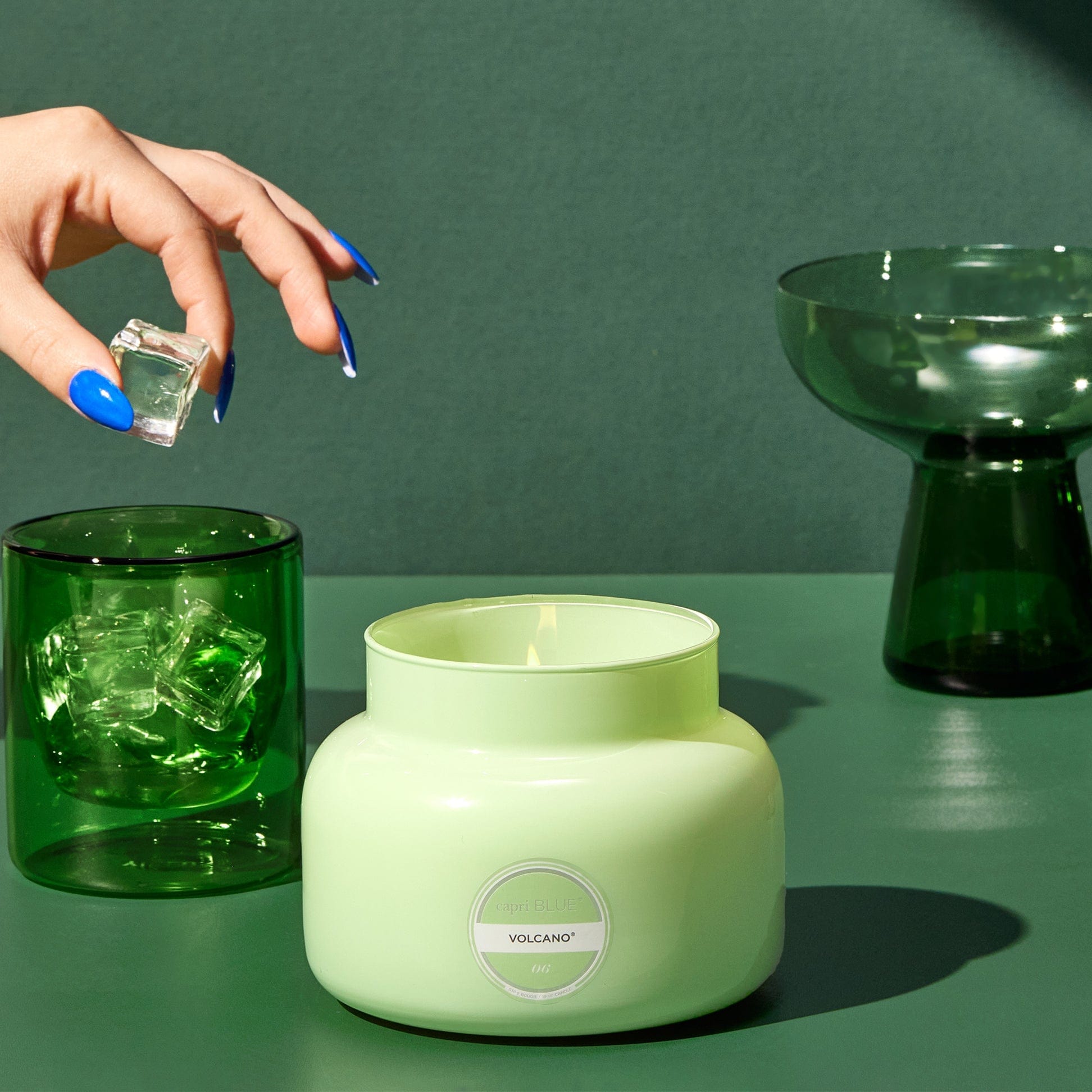 Capri Blue Capri Blue Volcano Iced Matcha Jar Candles, Available in 2 Sizes - Little Miss Muffin Children & Home