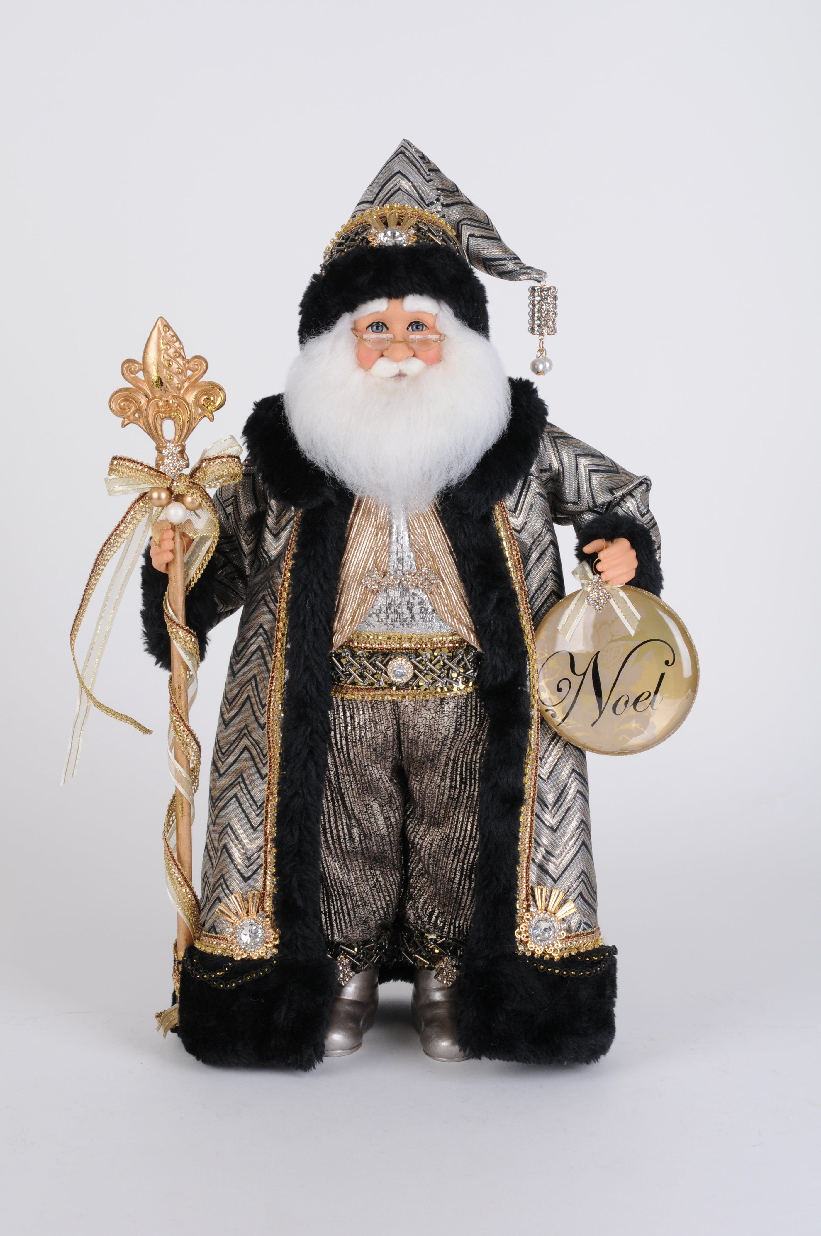 Silver and Gold Noel Santa