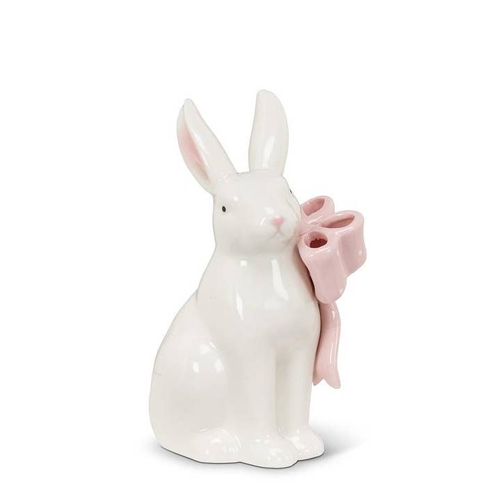 Sitting Bunny with Pink Bow