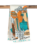 The Parish Line New Orleans Buildings Kitchen Towel